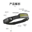 Đèn pha COB siêu sáng có thể sạc lại, cảm ứng, dùng cho chiếu sáng ngoài trời và gắn trên đầu