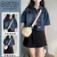 Áo sơ mi denim tay ngắn dáng rộng, phù hợp làm áo khoác nhẹ
