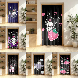Rèm cửa nhà Kuromi dễ thương Chất liệu Polyester bền Rèm trang trí cho phòng khách & phòng ngủ 1PC