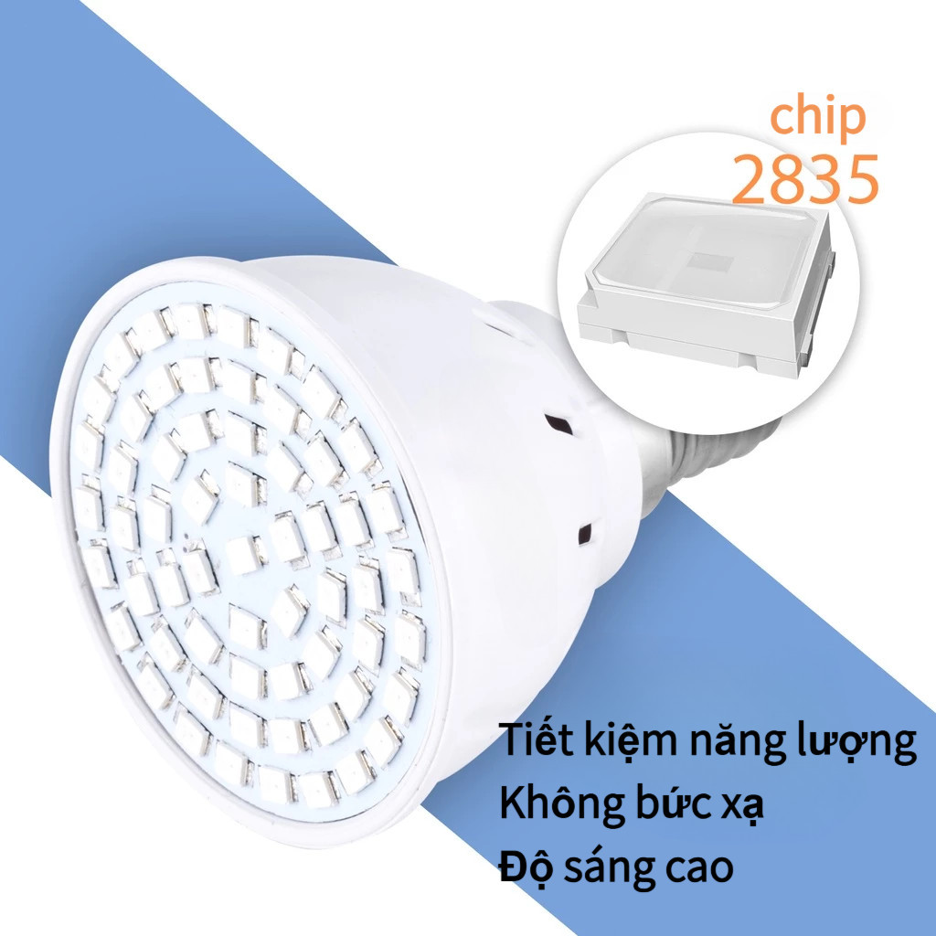 【COD】Đèn LED trồng cây E27 công suất tiết kiệm điện, lắp vào đui E27 dễ dàng, lý tưởng cho kệ trồng rau ban công.