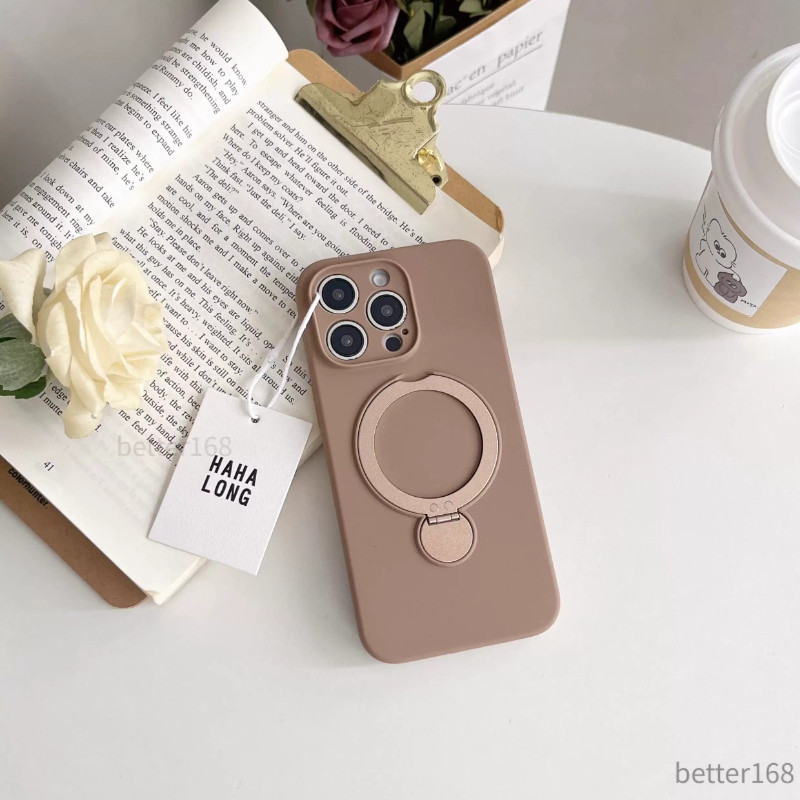 Xoay Giá Đỡ Từ Tính Silicon Lỏng Mềm Ốp lưng IPhone 13/14/15/16/17 Pro Max 15pro Sạc Không Dây Mềm Chống Sốc Ốp Lưng