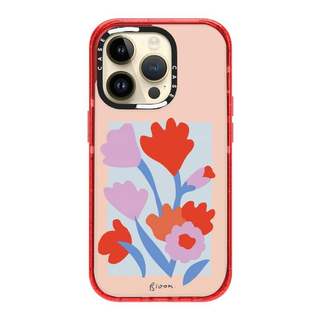 CASECASE X Thẻ Hoa Cam / Đỏ / Perri Bộ Sưu Tập Kẹo Tím Màu Trong Suốt Cứng Từ Tính Hút Tác Động Dành Cho Apple IPhone 13 14 15 16 17Pro Max Plus Có Hộp