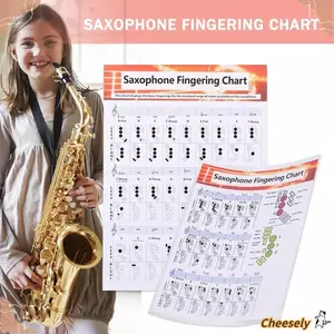 Biểu đồ ngón tay Saxophone CHEESELY, Hướng dẫn cơ bản về nguồn cung cấp Saxophone Sơ đồ hợp âm Saxophone, Bàn so sánh bài tập bằng giấy tráng di động
