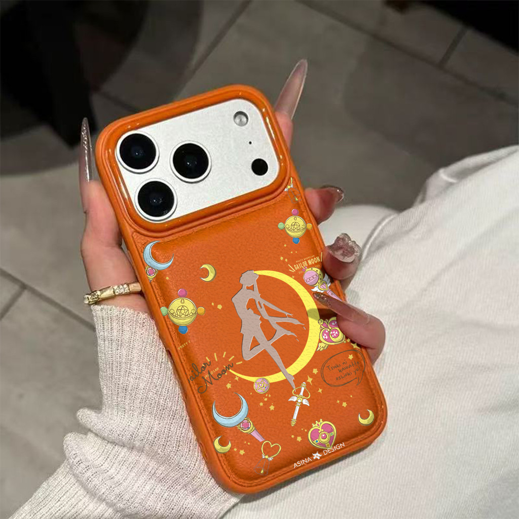 Ốp lưng Sailor Moon Họa Tiếng Cưng Đẹp Chống Sốc Da Gai Bảo Vệ Camera Cấp iPhone 17/16/15/14/13/12/11/X/XS Max Pro M