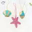 HFTOY 3D Đính Hạt Kim Cương Giả: Sao Biển và Vỏ Sò - DIY Mặt Dây Chuyền & Trang Sức cho Túi và Móc Khóa