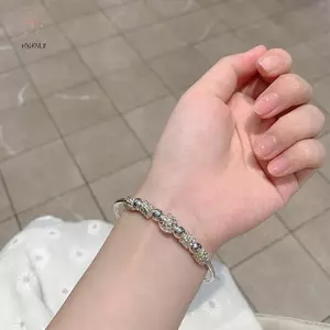 HNKMP Tính Khí Thời Trang Luy Hạt Lắc Tay Cho Nữ Cô Gái Thanh Lịch Sang Trọng Có Thể Điều Chỉnh Vòng Tay Quyến Rũ Tiệc Cưới Trang Sức Quà Tặng.