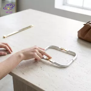 HFTOY Bác Sĩ Ví Khung Dành Cho Nữ Kim Loại Nhôm Ống Khung Túi Tay Cầm Túi Ly Hợp Các Bộ Phận Cho DIY Túi Xách Làm Phụ Kiện Thay Thế ~