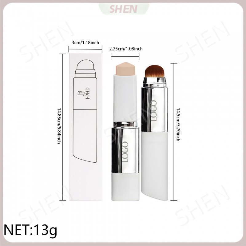 Kem nền J-PHD 2 trong 1 13g kèm cọ Kem che khuyết điểm dạng lỏng khỏa thân nhẹ hai đầu