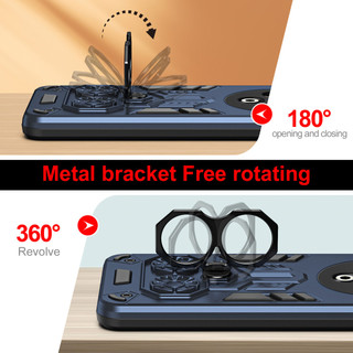 Dành cho Tecno Spark 30 4G Ốp điện thoại cứng Armor với giá đỡ vòng đôi cạnh mềm Vỏ mỏng chống sốc