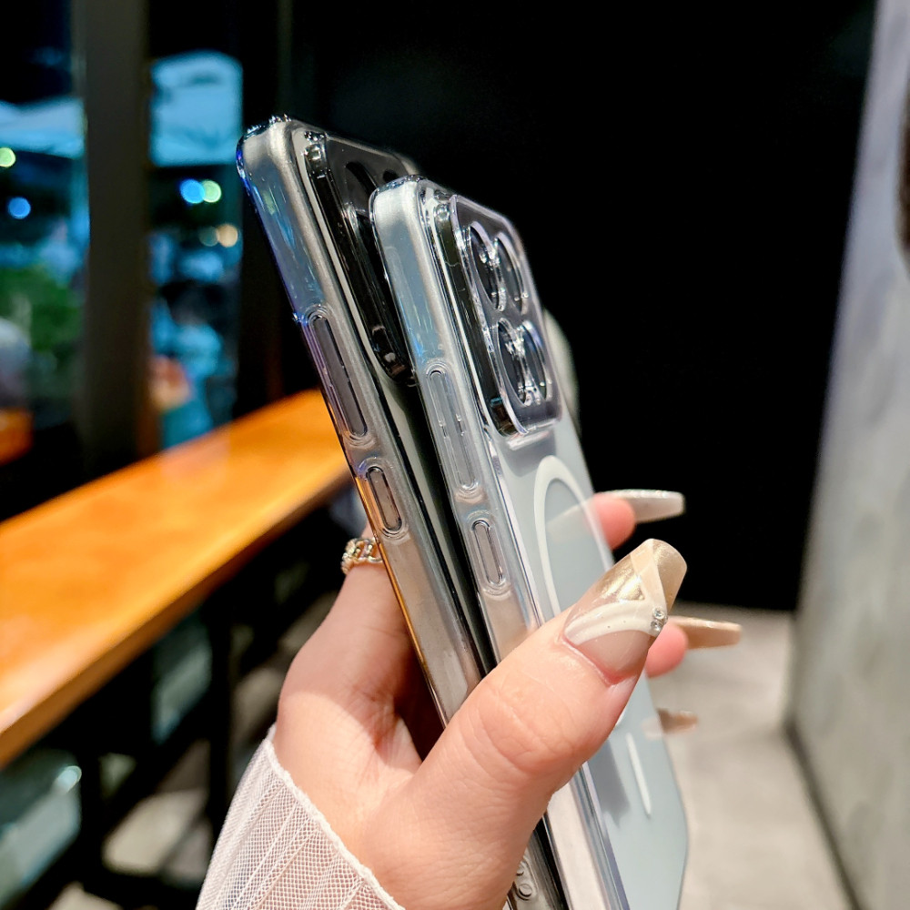 Ốp Điện Thoại Từ Tính Trong Suốt & Trong Suốt Cho Xiaomi 17 15 14 13 Pro Ultra ProMax PC Cứng Chống Rơi Thời Trang Đơn Giản