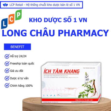 Viên uống Ích Tâm Khang Hồng Bàng (3 vỉ x 10 viên) – Hỗ trợ sức khỏe tim mạch và tuần hoàn máu