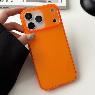 Ốp Điện Thoại TPU Trong Suốt Huỳnh Quang Trong Suốt Cho iPhone 17 16 15 14 13 12 11 Pro Promax 17Air 16 15 14 Plus 7 8 Plus X XS XR XSMAX Ốp Lưng Đơn Giản Thời Trang Chống Sốc