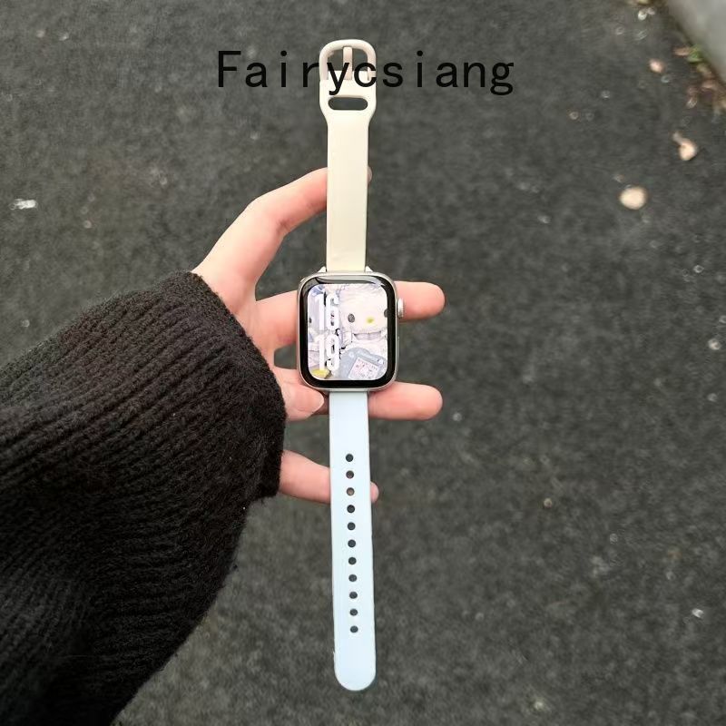 Dây đeo silicon mỏng mềm cho Apple Watch Series 11 10 9 8 7 6 SE 5 4 Ultra3 2 cho 46mm 42mm 49mm 45mm 44mm 38 40mm 41mm