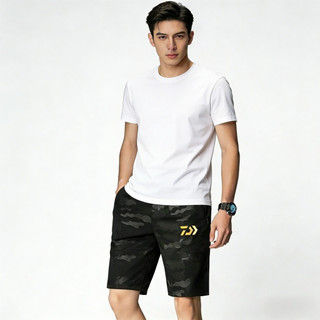 DAIWA Thời Trang Nam Câu Cá Quần Short Thường Ngày Mùa Hè Mỏng Ngụy Trang Thể Thao Quần Short Thẳng Ngoài Trời