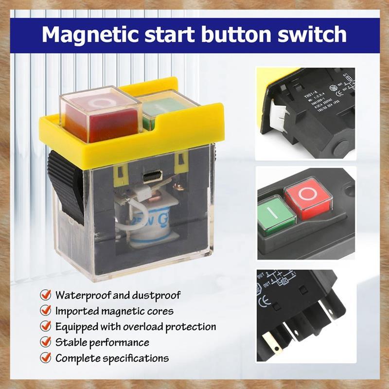 [S Z] Kjd6 5E4 250V 6A Công tắc bảo vệ mất điện từ chống nước, chống mất điện Công tắc công cụ, nút