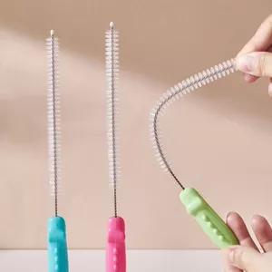 Cọ rửa ống hút đa năng hình cá sấu, thân uốn cong linh hoạt dễ sử dụng 22cm