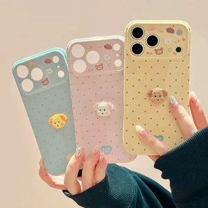 Ốp điện thoại mềm hình trái tim tình yêu đầy màu sắc cho iPhone 17 Pro Max 16 15 14 13 Vỏ bảo vệ chống sốc