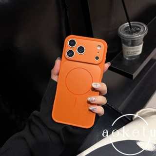 Ốp điện thoại từ tính hình tròn mỏng iPhone 17 Promax Apple 16 giây biến đổi AIr cửa sổ lớn siêu mỏng cảm giác AG mờ cao cấp 15 / 14 / 13 / 12 / 11