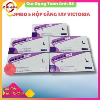 [ COMBO 5 ] Hộp găng tay nấu ăn siêu dai Victoria Bay làm bếp siêu dai chất liệu TPE không mùi chống nhăn - GDTA88