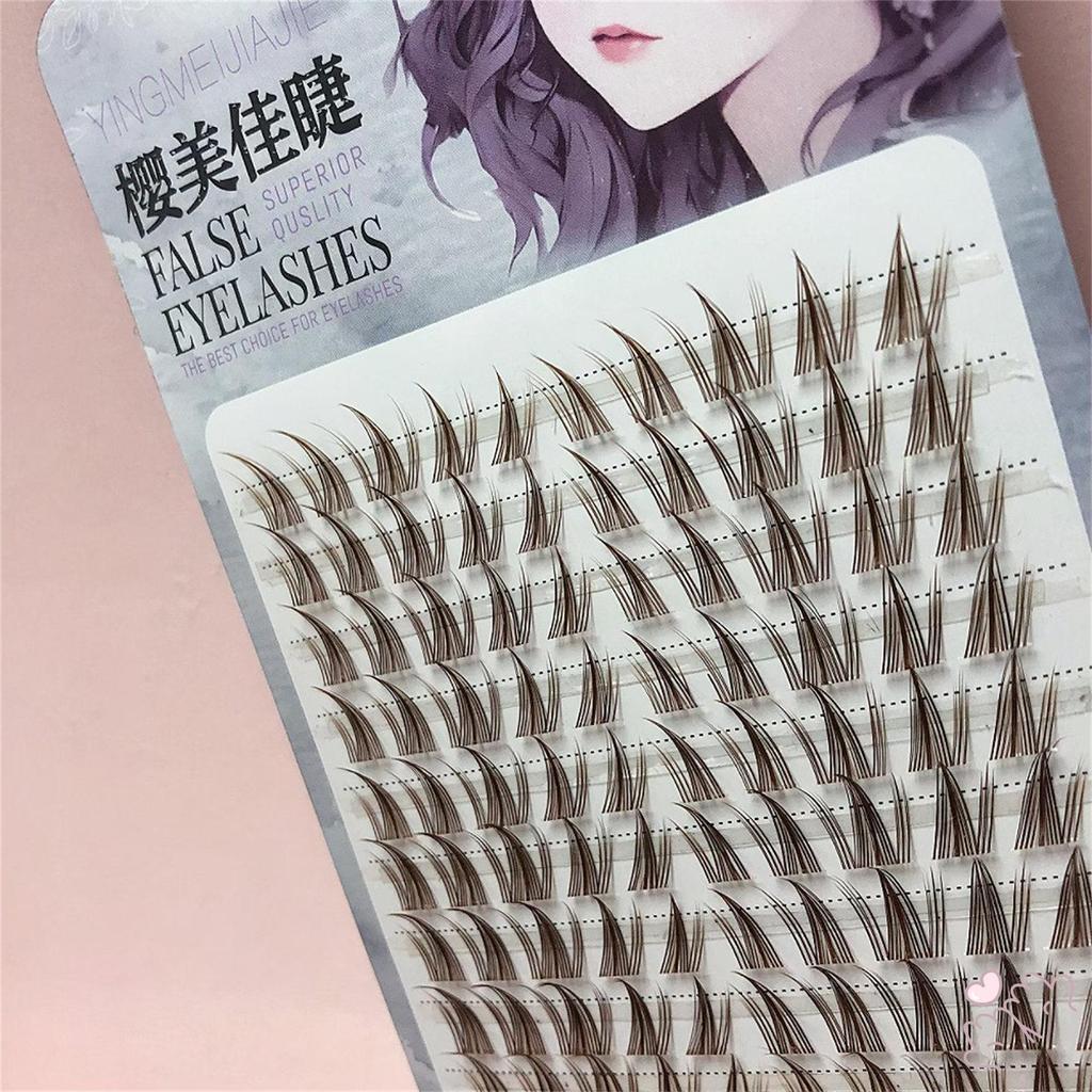 Lông mi giả màu nâu dành cho nữ 11-13mm Chiều dài hỗn hợp tự nhiên với dây đeo linh hoạt để trang điểm hàng ngày và trang phục