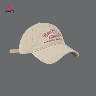 HWETR Nữ Thêu Hồng Bóng Chày Mềm Cotton Che Nắng Đạt Đỉnh Mũ Nữ Cô Gái Hàn Quốc Thể Thao Ngoài Trời Tấm Che Mũ Mới