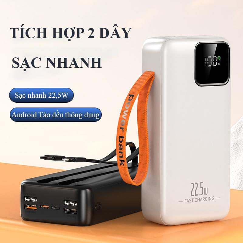 Sạc Dự Phòng 50.000mAh PD 22.5W - Đèn LED Siêu Sáng, Màn Hình LCD - Sạc Nhanh Đa Thiết Bị Tiện Lợi