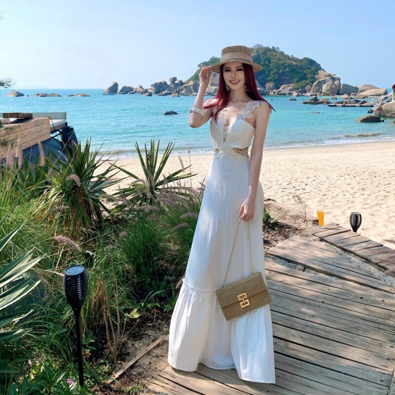 Đầm dài maxi Bạch Nguyệt Quang thuần khiết | |ảnh thật cuối