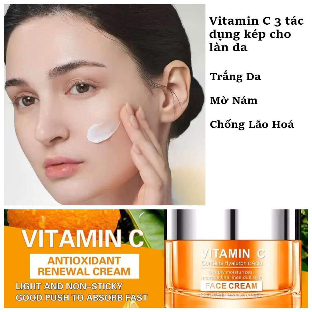 Kem Dưỡng Da Mặt DR.DAVEY Vitamin C Làm Trắng Sáng Dưỡng Ẩm Làm Săn Chắc Phục Hồi