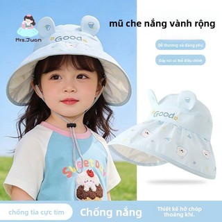 Mũ chống nắng Kuromi cho bé gái – mũ vành rộng dễ thương điều chỉnh size thoáng khí đi chơi hè