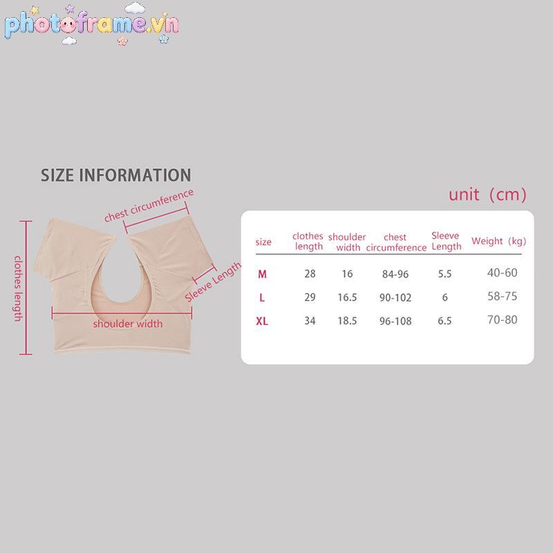 Photoframe Áo Phông Hình Miếng Lót Mồ Hôi Có Thể Giặt Quần Áo Mồ Hôi Khử Mùi Miếng Lót Nách Chăm Sóc Nách Thấm Hút Mồ Hôi Miếng Lót Khử Mùi Cho Nữ Có thể tái sử dụng VN
