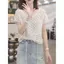 Mẫu mới áo thun nữ mỏng dành cho mùa hè, cổ chữ V, thiết kế thời trang và thoáng mát