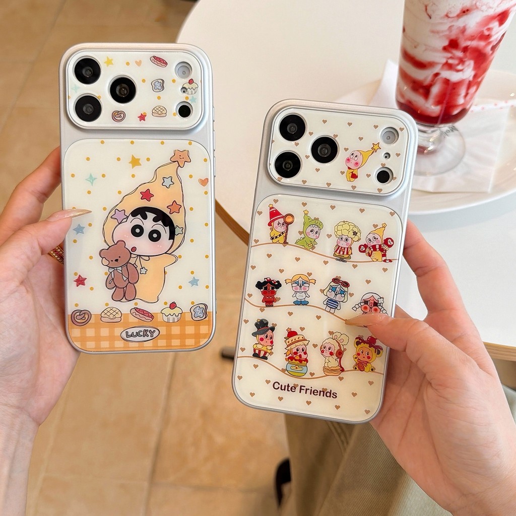 Tượng nhỏ màu vàng + dây treo Vỏ điện thoại cho iPhone 17 Pro Max, 17 16 15 14 13 Vỏ điện thoại chống rơi
