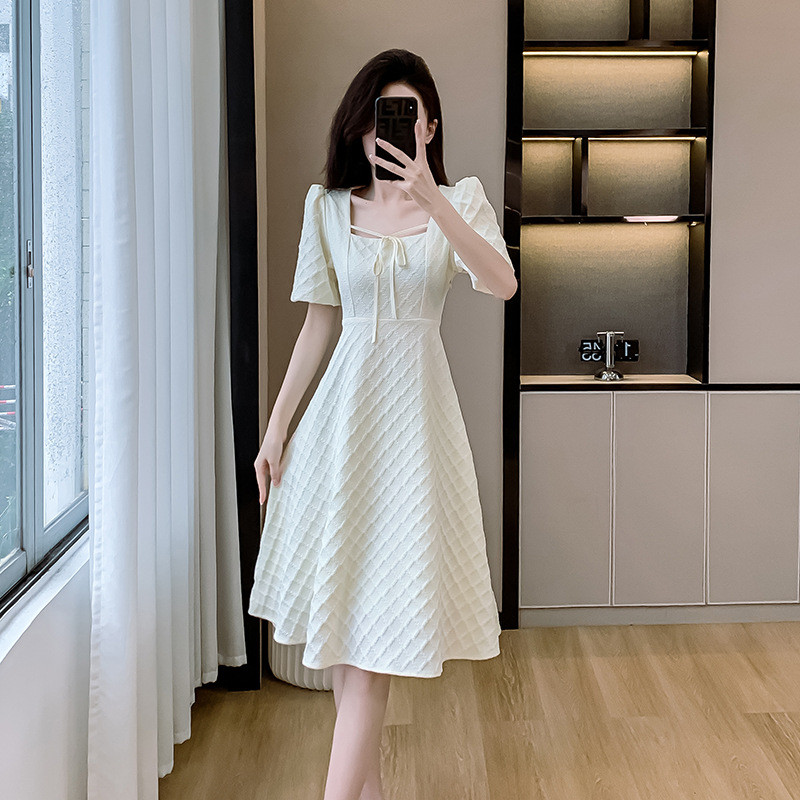 Đầm polo kiểu Pháp dành cho nữ, có chức năng thon gọn eo, che bụng, làm thon dáng, đầm mùa hè mới.