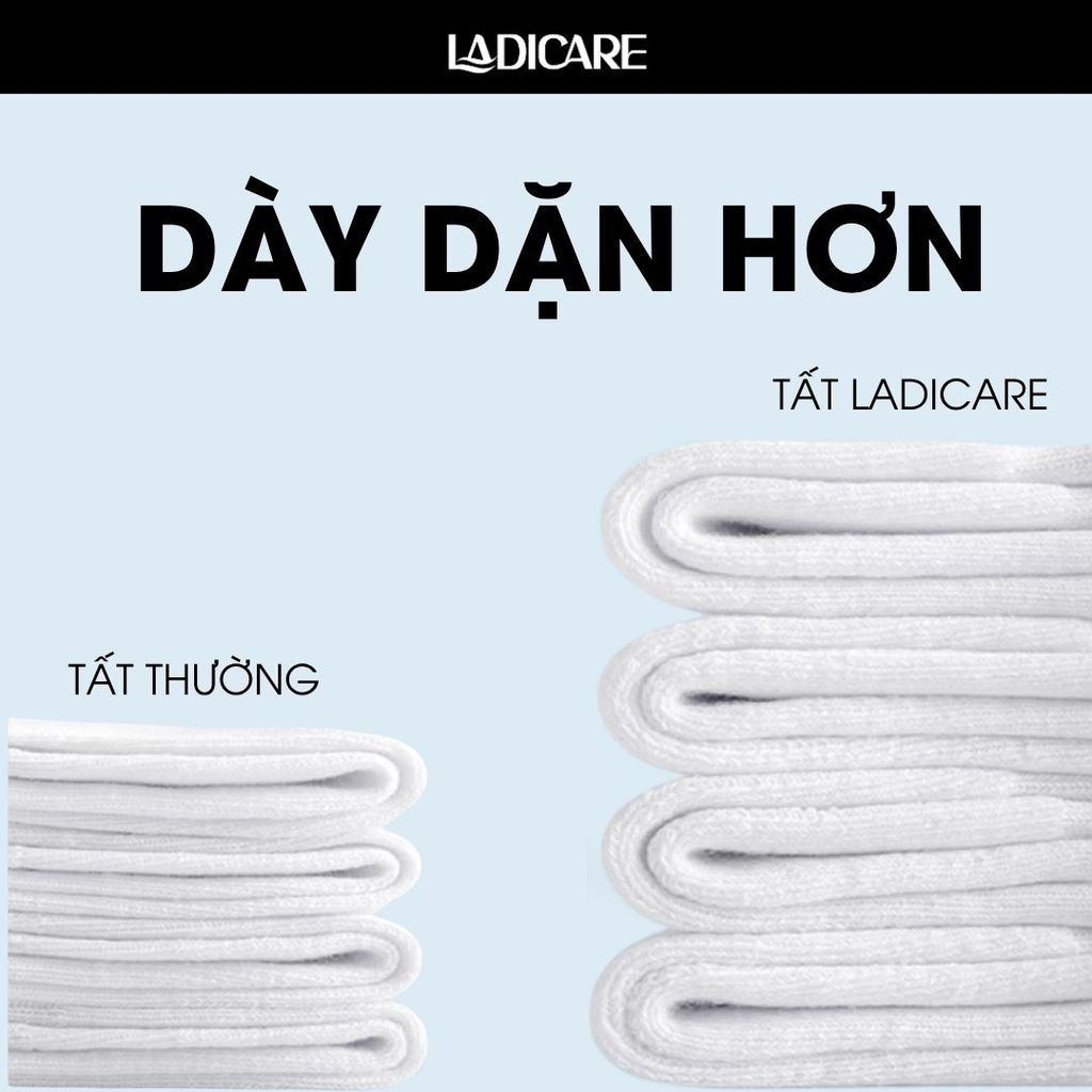 Tất vớ trơn cổ trung, cao, thấp nam nữ LADICARE cotton cao cấp, êm ái co dãn thoáng khí khử mùi, thấm hút tối đa