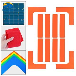 Perfeclan TPR Court Line Marker Set Kích thước hỗn hợp Bút đánh dấu màu cam cho Pickleball Tennis Cầu lông Bóng rổ Thực hành