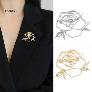 Trâm cài hoa hồng rỗng đa năng cho nữ - Thanh lịch với áo khoác và khăn quàng cổ