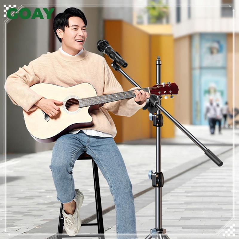 GOAY Micro Boom Chân Đế Chân Đế 1.7 2.1M Mic Chân Máy Braet 66CM Tay Chữ Thập Có Kẹp Và Giá Đỡ Điện Thoại Cho Iphone Samsung Xiaomi VN