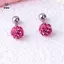 Bông Tai Punk Crystal Ball Stud Thép Không Gỉ Trang Sức Tai Xuyên Thấu
