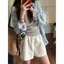 Quần short lưng thun thông thường dành cho nữ Quần ống rộng lưng cao mùa hè