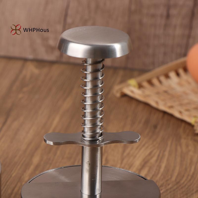 Khuôn ép thịt bò/lợn 304 làm bánh burger thủ công, patty, nướng, dụng cụ nhà bếp