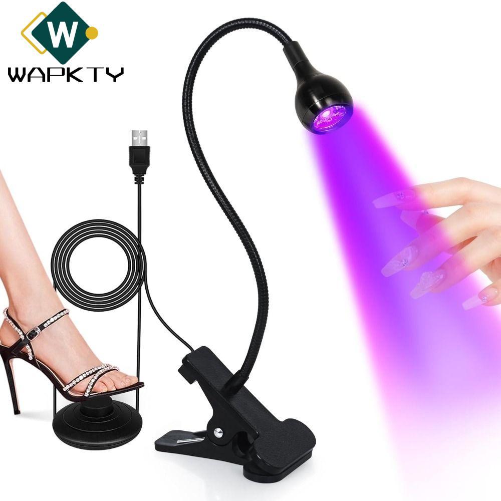 Đèn móng tay Led WAPKTY UV, Công tắc bàn đạp chân Máy sấy tay chuyên nghiệp, Di động 5W / 3W Đầu có thể điều chỉnh Đèn sấy móng tay Salon làm móng