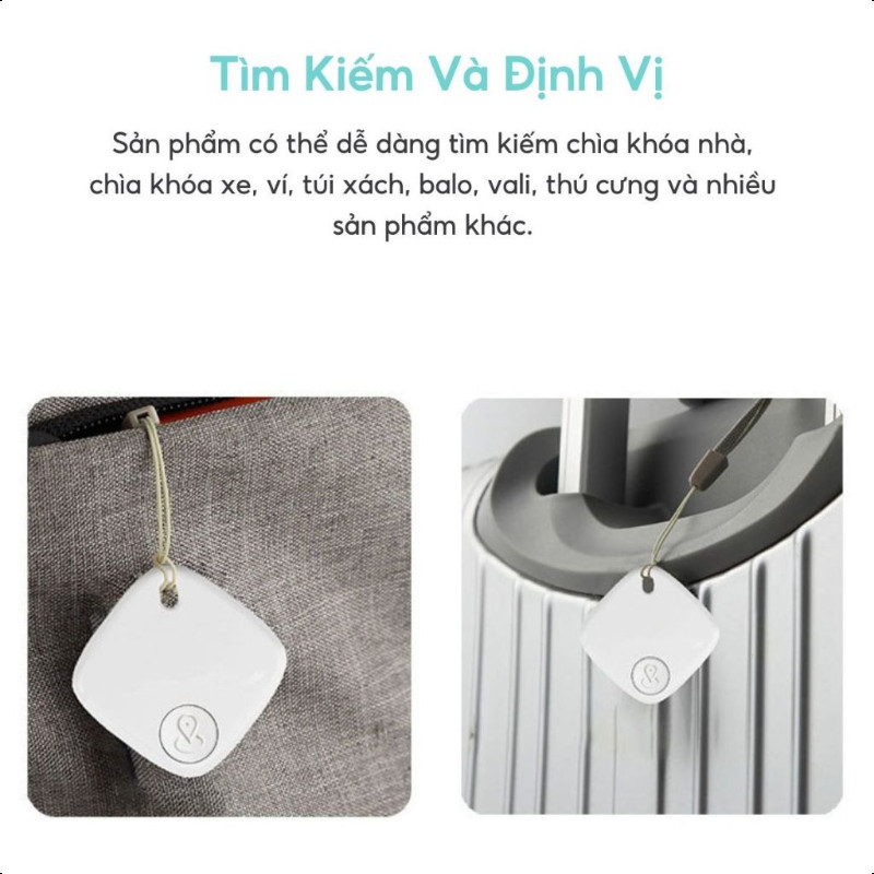 Thiết bị định vị thông minh chống thất lạc Sualio Tag S1 kết nối GPS hoạt động với Find My App