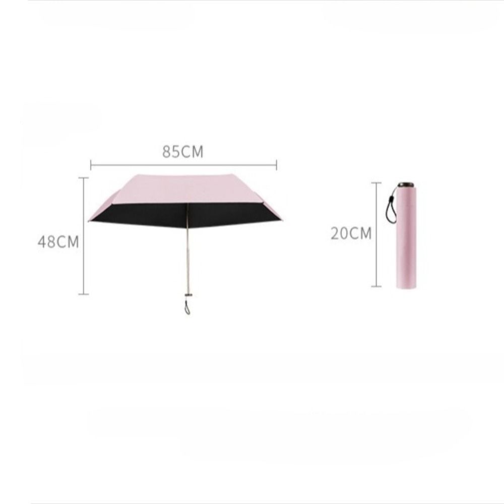 Ô dù hai mục đích JKDESIGN, Ô chống nắng bằng tay khung 6 lỗ chống tia cực tím, Ô đựng bút chì chống nắng có thể gập lại siêu nhẹ