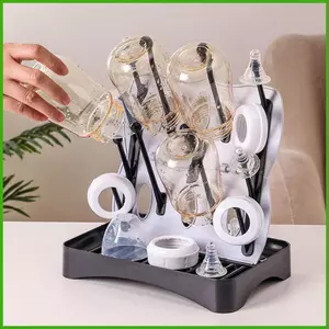 Giá Đựng Bình Trẻ Em 16 Móc Di Động Tổ Chức Trẻ Em Chai Để Bàn Máy Sấy Giá Cho Ống Hút Núm Vú Giả Bàn Chải Du Lịch wipqsvn