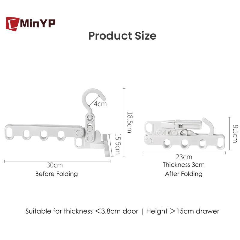 CMinYP Di Động Có Thể Gập Lại Móc Treo Quần Áo Sấy Ra Du Lịch Móc Treo Ra Với 5 Lỗ Cho Gia Đình Khách Sạn Cắm Trại Vinh Quang