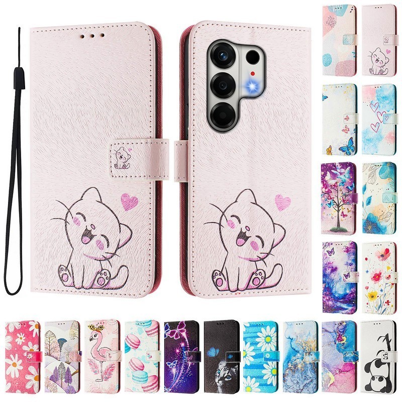 Vỏ Đáng Yêu Cho Tecno Camon 50 Ốp Lưng CN5 Tecno Camon 40 Pro 5G Camon 30 Ốp Lưng Họa Tiết Vẽ Dễ Thương Lật Vỏ Điện Thoại Ví Từ Tính Bao Da