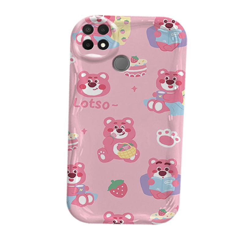 Ốp Silicon Hoạt Hình Cho OPPO A15 A15S A35 3D Bé Gái TPU Mềm Lotso Ốp Điện Thoại Chống Sốc
