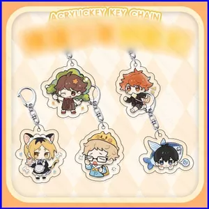 SQ3 Haikyuu!! Móc Khóa Acrylic Hinata Shoyo Cặp Đôi Mặt Dây Chuyền Hoạt Hình Túi Phụ Kiện Anime Ngoại Vi QS3