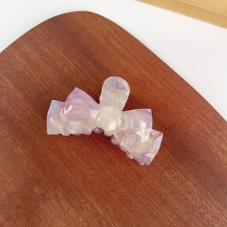 Kẹp Tóc Cá Mập Acetate Chất Lượng Cao, Hoa Màu Phía Sau - Phụ Kiện Tóc Thời Trang