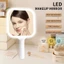 Gương trang điểm màn hình cảm ứng FAVORITEGOODS, Gương trang điểm thông minh LED có thể điều chỉnh độ sáng cầm tay, màn hình cảm ứng 3 màu ánh sáng vuông Gương trang điểm du lịch Sử dụng tại nhà